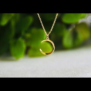 Beautiful  925 Sterling Silver crescent moon necklace 🌙✨